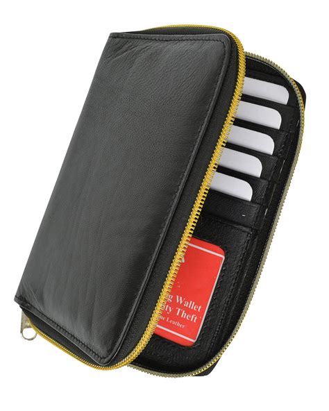 zippered rfid passport wallet